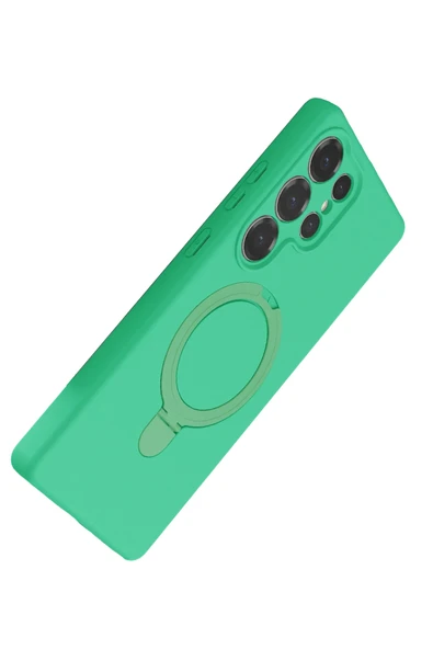 Galaxy S25 Ultra Uyumlu Regal Mgsafe Standlı Silikon Kapak - 3