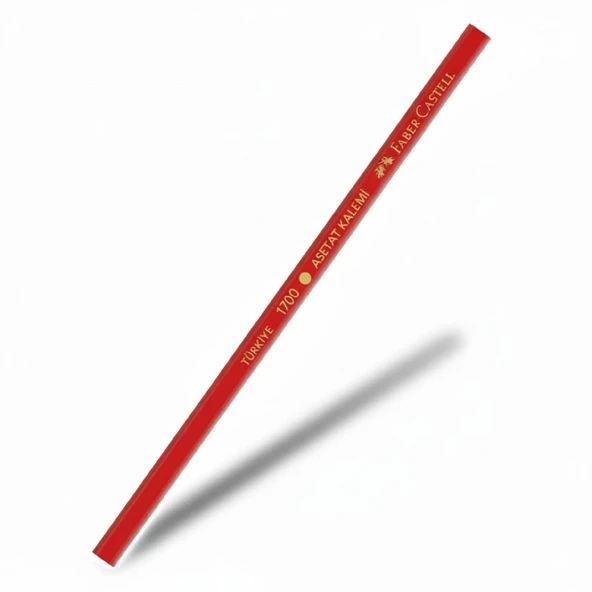 Faber-Castell 1700 Kurşun Asetat Kalemi Kırmızı 12 Adet - Resim 2