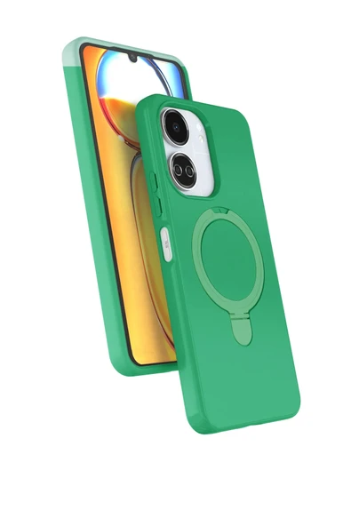 Xiaomi İle Uyumlu Redmi 13C Regal Mgsafe Standlı Silikon Kapak