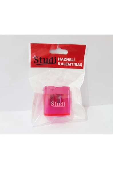 renkli çiçekler Kalemtıraş Çift Bıçaklı Büyük Boy Pembe Renk Kalemtıraş - Resim 2