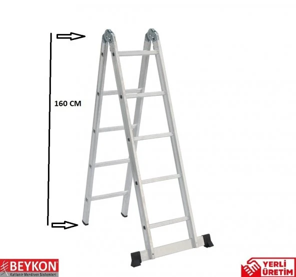 5+5 BASAMAKLI ALÜMİNYUM KATLANABİLİR MERDİVEN ürün görseli