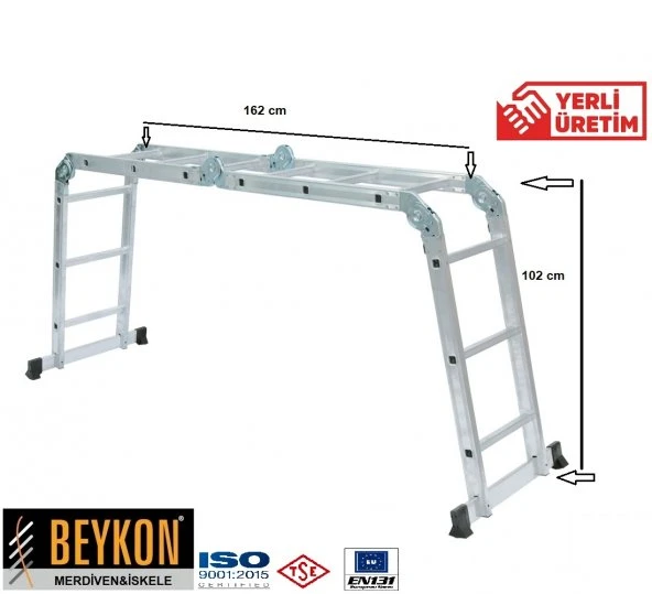 Beykon BY-103 Akrobat 12 Basamaklı Merdiven