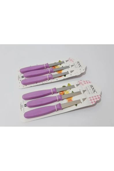 renkli çiçekler 6 Adet Paslanmaz Çelik Keskin Meyve Sebze Bıçağı - 6