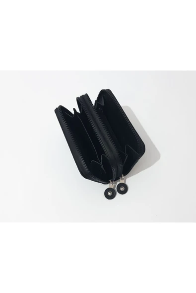 renkli çiçekler Kadın Cüzdan Kullanışlı Çift Fermuarlı Kadın Cüzdanı - Resim 3