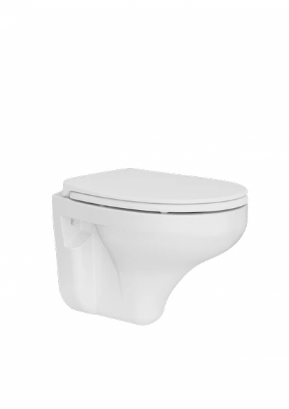 Creavit Perla Kanallı Asma Klozet ve Gömme Rezervuar Seti - Resim 2