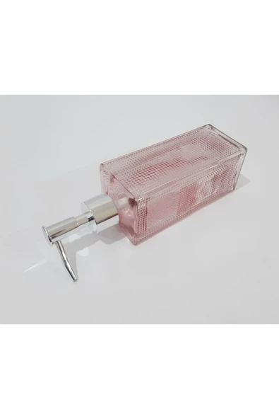 renkli çiçekler 500 ML Renkli  Cam Sıvı Sabunluk - 4