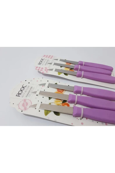 renkli çiçekler 6 Adet Paslanmaz Çelik Keskin Meyve Sebze Bıçağı - 4