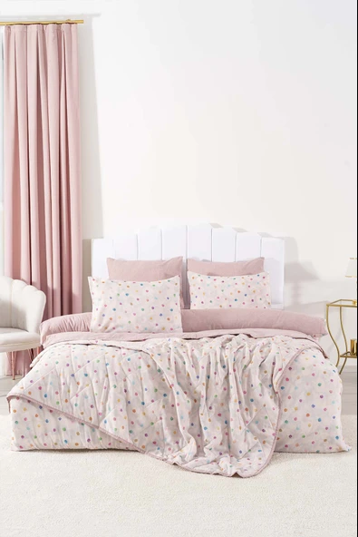 Bonny Çift Kişilik Nevresimli Pike Takımı - 7 Parça Çeyiz Seti - Resim 2