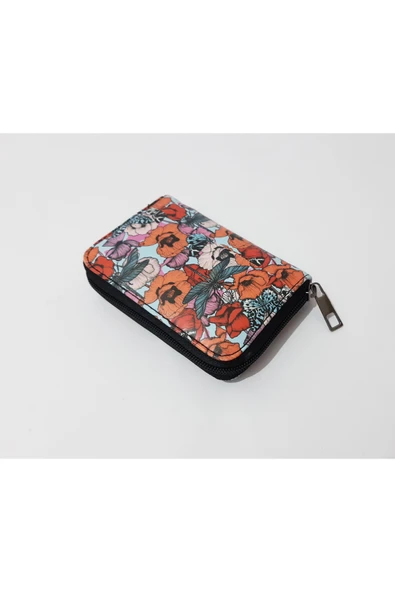 renkli çiçekler Cüzdan Çocuk Cüzdanı 13x9 CM - 4