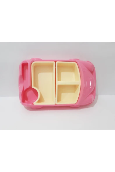 renkli çiçekler Çocuk İçin Araba Modelli Mama Tabağı 30x18 CM  Kahvaltı ve Yemek Tabağı Çocuklar İçin Tabldot Tepsi - Resim 2