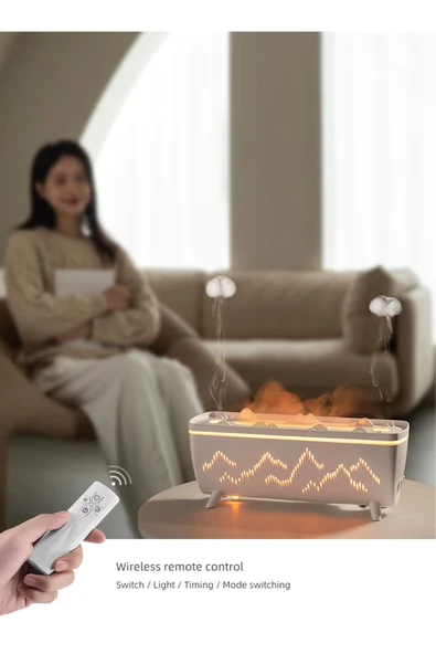 EXENAR Hava Nemlendirici ve Yağ Difüzörü - Aromaterapi Makinesi - 3 Renk Led Işık - Resim 4