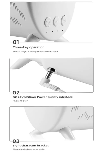 EXENAR Hava Nemlendirici ve Yağ Difüzörü - Aromaterapi Makinesi - 3 Renk Led Işık - Resim 7