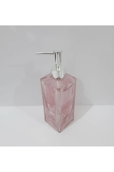 renkli çiçekler 500 ML Renkli  Cam Sıvı Sabunluk - 3