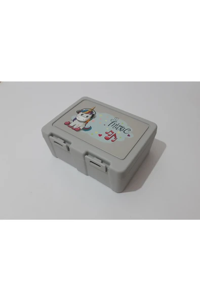 renkli çiçekler Beslenme Kutusu 2 Bölmeli Çatal Kaşıklı Okul Beslenme Kabı - 2