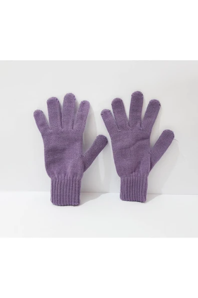 renkli çiçekler Kadın Eldiven Mor Renk Kadın Eldiveni