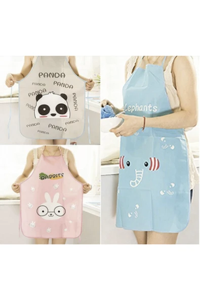 renkli çiçekler Mutfak Kadın Önlük Barbekü Ev Karikatür Önlük Kolsuz Su Geçirmez Anti Yağ Önlükleri Yeni