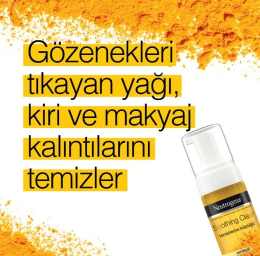 Neutrogena Soothing Clear Zerdeçal Yüz Temizleme Köpüğü 150ML - Resim 2