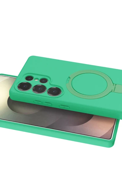 Galaxy S25 Ultra Uyumlu Regal Mgsafe Standlı Silikon Kapak - 4