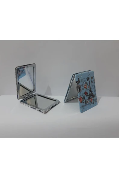 renkli çiçekler Ayna Metal Çanta Aynası Dikdörtgen Ayna - 5