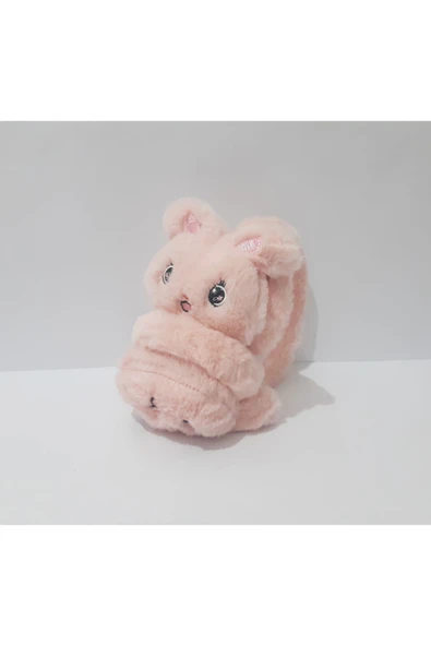 renkli çiçekler Peluş Kulaklık Tavşan Figürlü Çocuk Kulaklığı - Resim 2