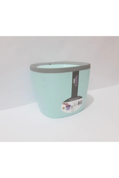 renkli çiçekler Çöp Kovası Tezgah Üstü Plastik Döner Kapaklı Yeşil Renk Mini Çöp Kova Ev Ofis İçin - Resim 5