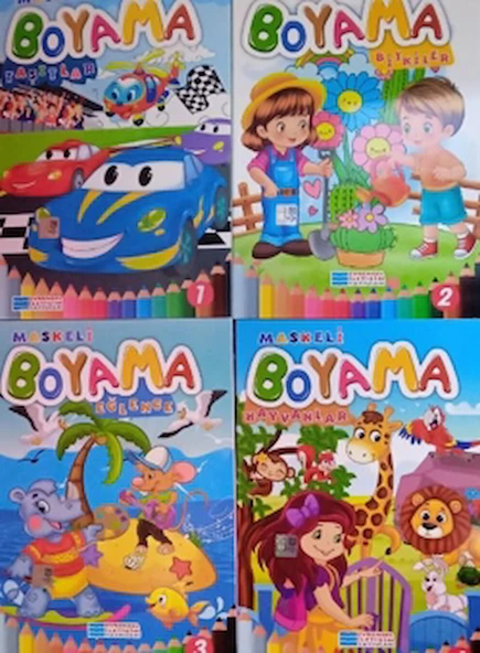 Maskeli Boyama Kitabı 4 lü Set / Kolektif / Evrensel İletişim Yayınları / 9786256024717 ürün görseli
