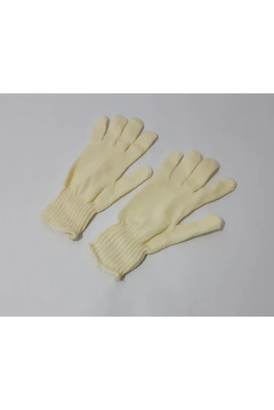 renkli çiçekler Eldiven Beyaz Renk Kadın Eldiveni - 4