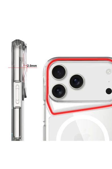 Apple iPhone 17 Pro Max Kılıf Mgsafe Şarj Özellikli T-Max Mgsafe Kapak - 3