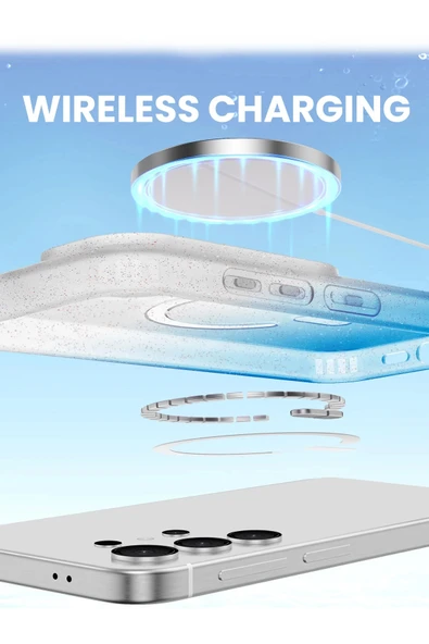 Samsung İle Uyumlu Galaxy S25 Kılıf Pummel Shiny Mgsafe Kapak - 4