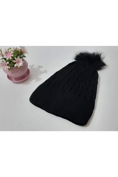 renkli çiçekler Kadın Bere Desenli Tilki Bere - Resim 6