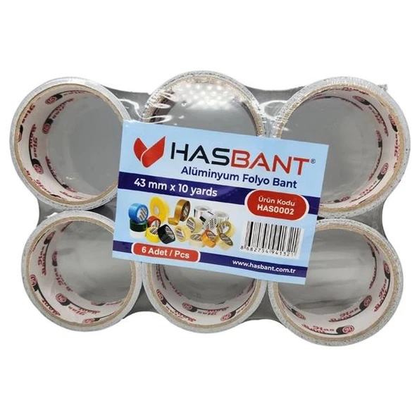 HAS ALÜMİNYUM FOLYO BANT40 MM*10 M HAS0002 KL 144