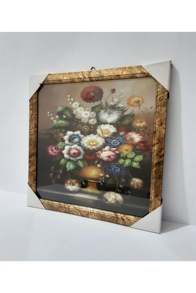 renkli çiçekler Çerçeveli Resim Tablo Ev için Dekorasyon 31.5X31.5 cm