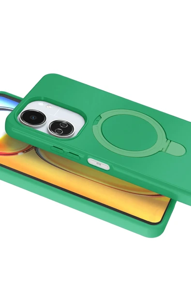 Xiaomi İle Uyumlu Redmi 13C Regal Mgsafe Standlı Silikon Kapak - 3