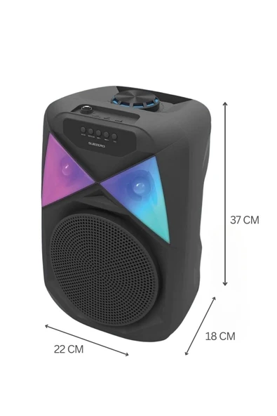 EXENAR Portatif Bluetooth Hoparlör Mikrofonlu Karaoke Seti 20W 8 inç RGB Işıklı TWS Speaker ürün görseli
