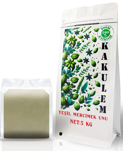 KAKULEM GLUTENSİZ SERTİFİKALI Yeşil Mercimek Unu 5 KG ürün görseli