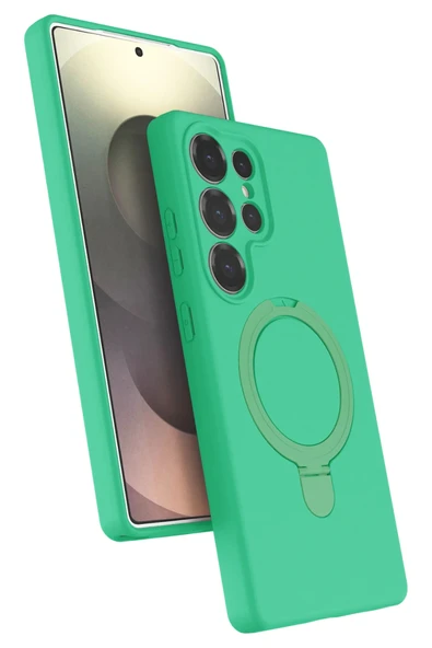 Galaxy S25 Ultra Uyumlu Regal Mgsafe Standlı Silikon Kapak