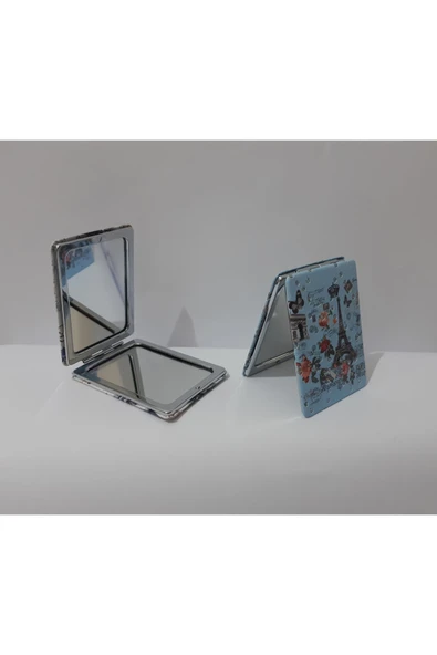 renkli çiçekler Ayna Metal Çanta Aynası Dikdörtgen Ayna - 7