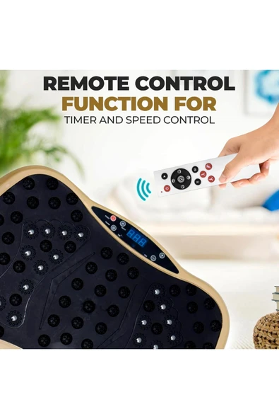 Glr 560 Dijital Ekranlı  Kumandalı Titreşim Masaj Platformu | Bluetooth Müzik Özellikli Egzersiz Aleti - 6