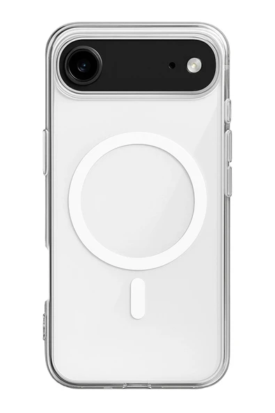 Apple iPhone 17 Air Kılıf Magneticsafe Şeffaf Silikon Kapak