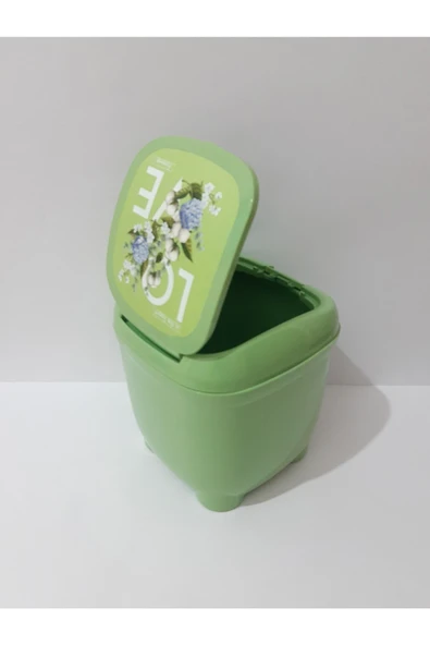 renkli çiçekler Çöp Kovası Tezgah Üstü Mini Çöp Kavası Çöp Kova - Resim 5