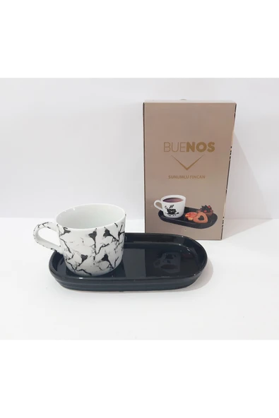 renkli çiçekler Sunumluk Çay Neskafe Fincanı 2 Li Çerez Tabak ve Fincan - Resim 4