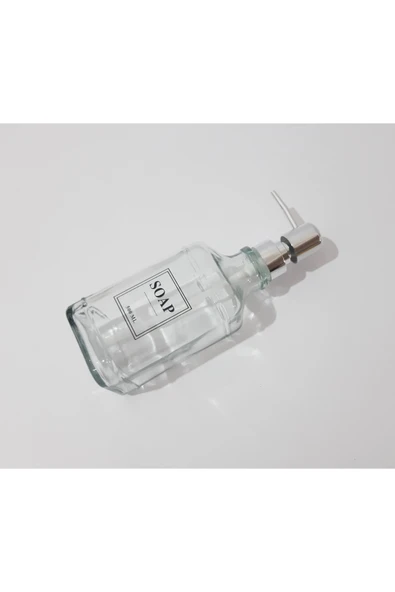 renkli çiçekler 500 ML Kare Cam Sıvı Sabunluk - 5