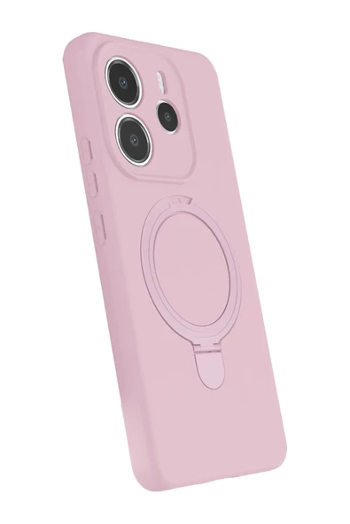 Xiaomi İle Uyumlu Redmi Note 14 4G Uyumlu Regal Mgsafe Standlı Silikon Kapak - 2