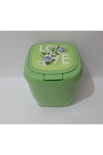 renkli çiçekler Çöp Kovası Tezgah Üstü Mini Çöp Kavası Çöp Kova - Resim 3