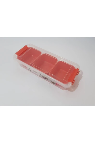 renkli çiçekler Bölmeli Saklama Kabı - Resim 3