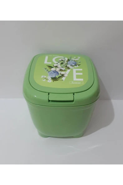 renkli çiçekler Çöp Kovası Tezgah Üstü Mini Çöp Kavası Çöp Kova - Resim 6