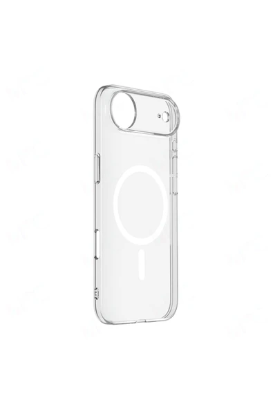 Apple iPhone 17 Air Kılıf M-safe Şarj Özellikli Şeffaf Kamera Çerçeveli Porto Kapak - 2