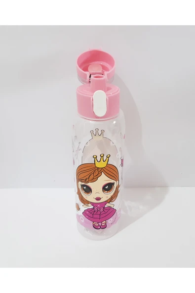 renkli çiçekler 500 ML Desenli Şeffaf Matara Okul İçin Suluk Su Matarası - 2