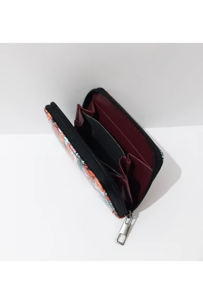 renkli çiçekler Cüzdan Çocuk Cüzdanı 13x9 CM - 3