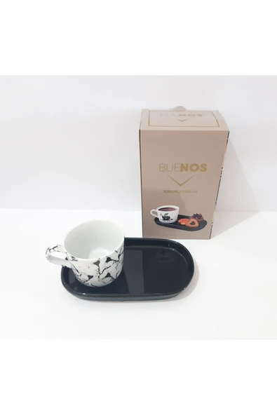 renkli çiçekler Sunumluk Çay Neskafe Fincanı 2 Li Çerez Tabak ve Fincan ürün görseli 1